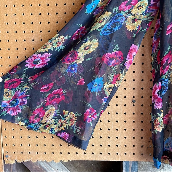 VINTAGE CHIFFON FLORAL ROMPER - Picture 5 of 6